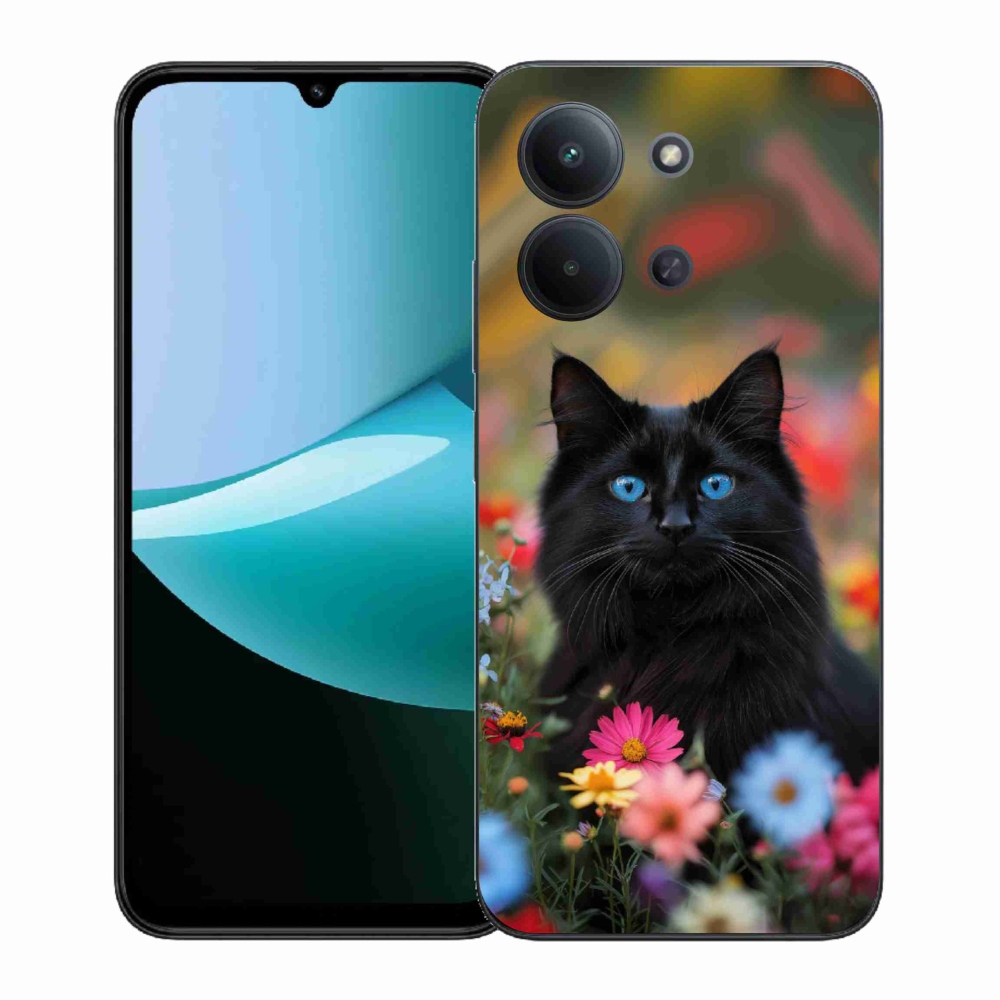 Gél borítás mmCase a Xiaomi Poco C85 (171mm)/Redmi 15C (171mm) - fekete cica 4