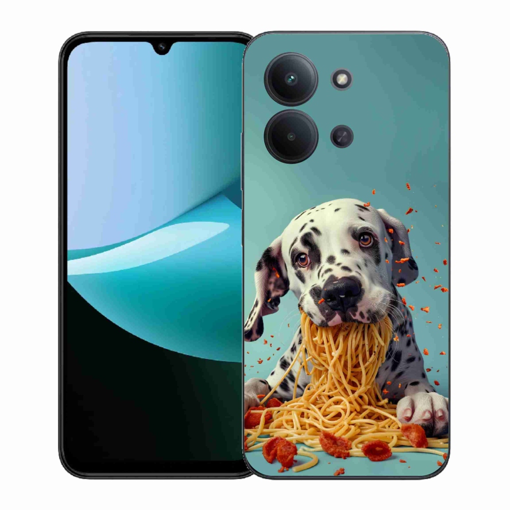 Gél borítás mmCase a Xiaomi Poco C85 (171mm)/Redmi 15C (171mm) - dalmatin és spagetti számára