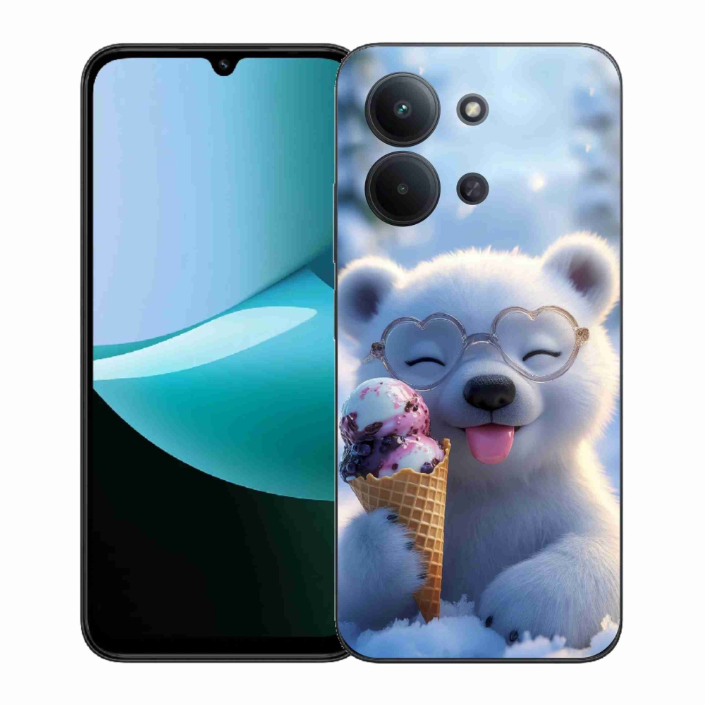 Gél borítás mmCase a Xiaomi Poco C85 (171mm)/Redmi 15C (171mm) - mackó fagylalttal