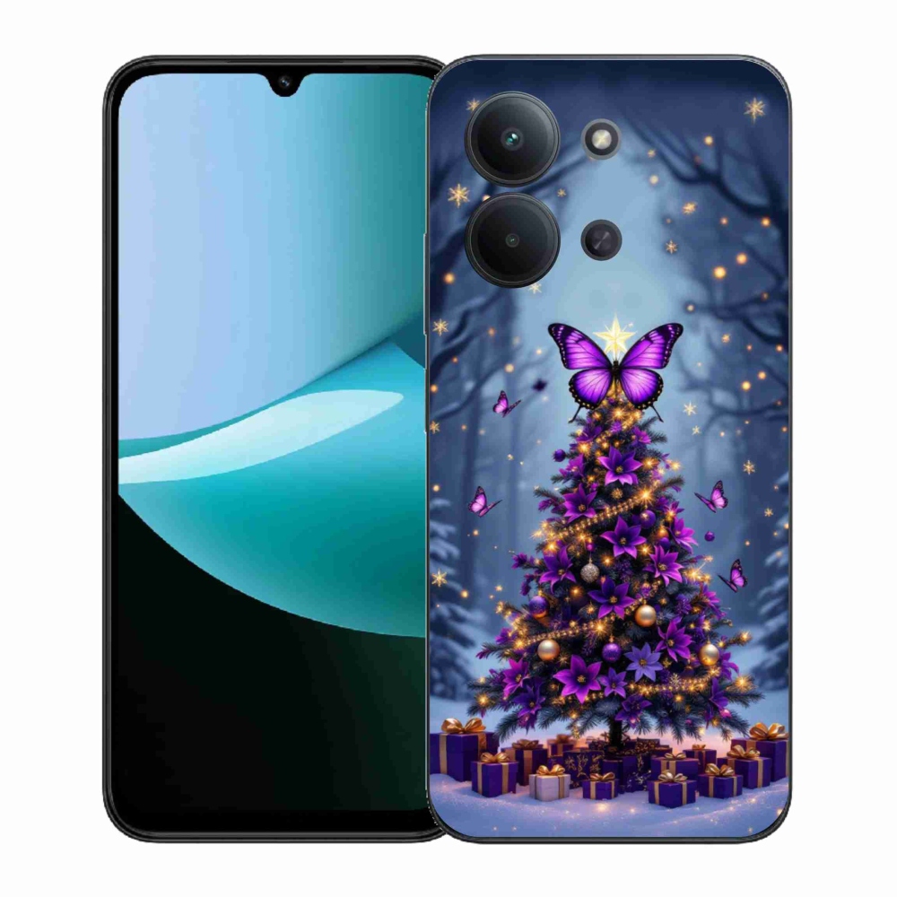 Gél borítás mmCase a Xiaomi Poco C85 (171mm)/Redmi 15C (171mm) - pillangó karácsonyfa