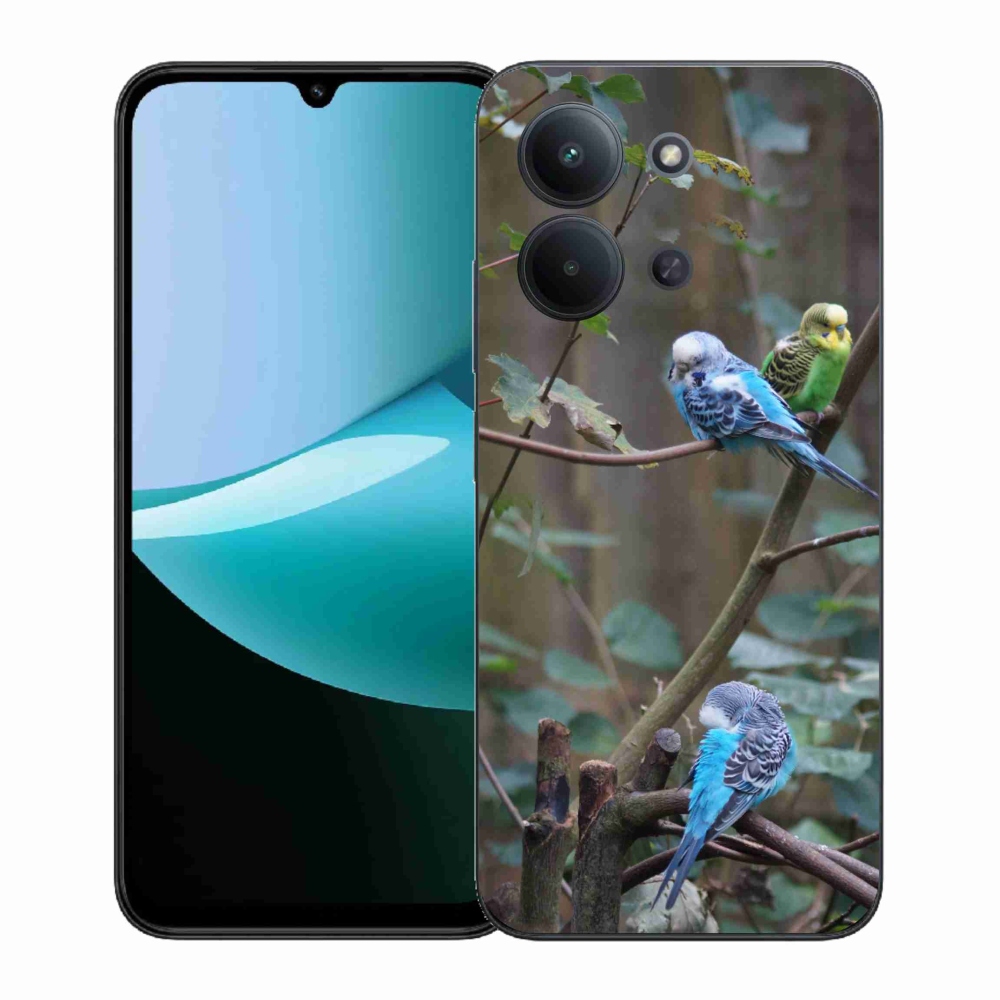 Gél borítás mmCase a Xiaomi Poco C85 (171mm)/Redmi 15C (171mm) - papagájok az ágon