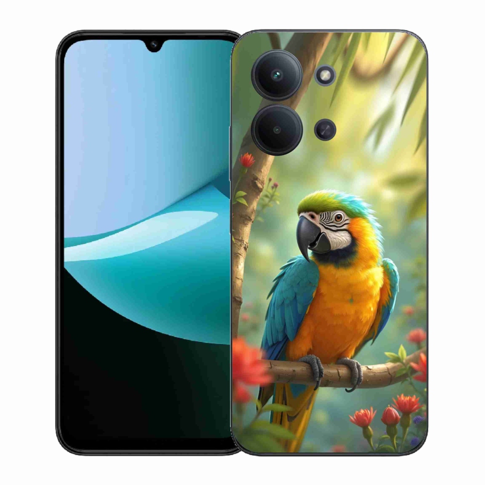 Gél borítás mmCase a Xiaomi Poco C85 (171mm)/Redmi 15C (171mm) - papagáj ara kék és sárga színben