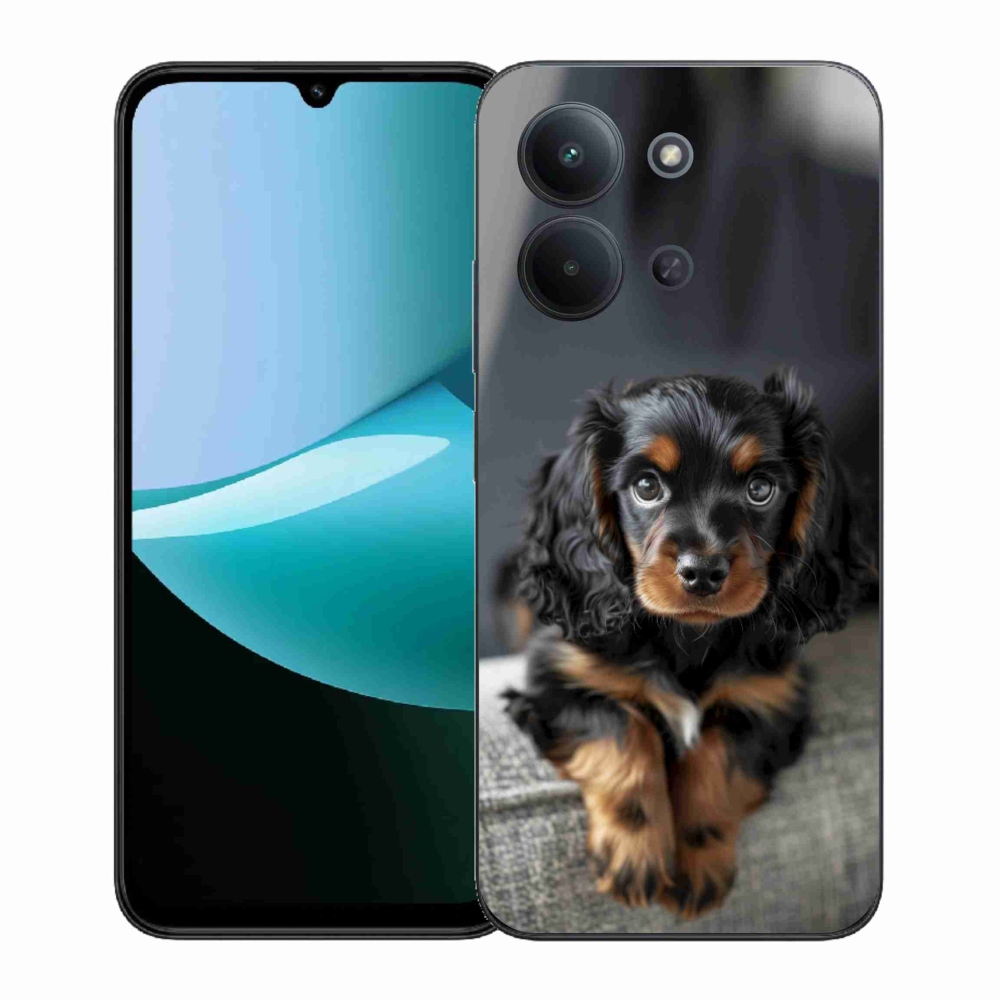 Gél borítás mmCase for Xiaomi Poco C85 (171mm)/Redmi 15C (171mm) - aranyos hosszú szőrű tacskó