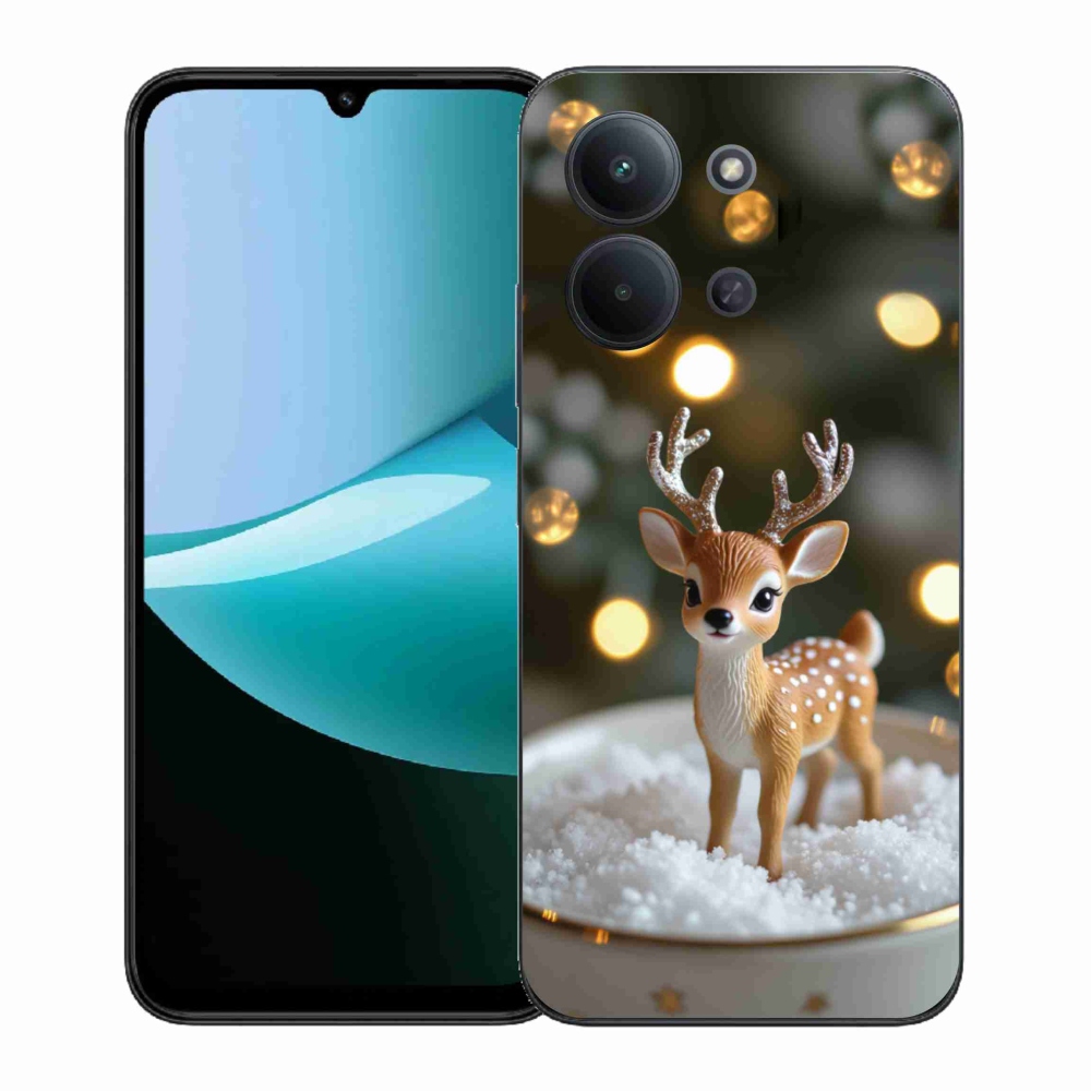 Gél borítás mmCase a Xiaomi Poco C85 (171mm)/Redmi 15C (171mm) számára - aranyos karácsonyi szarvasok