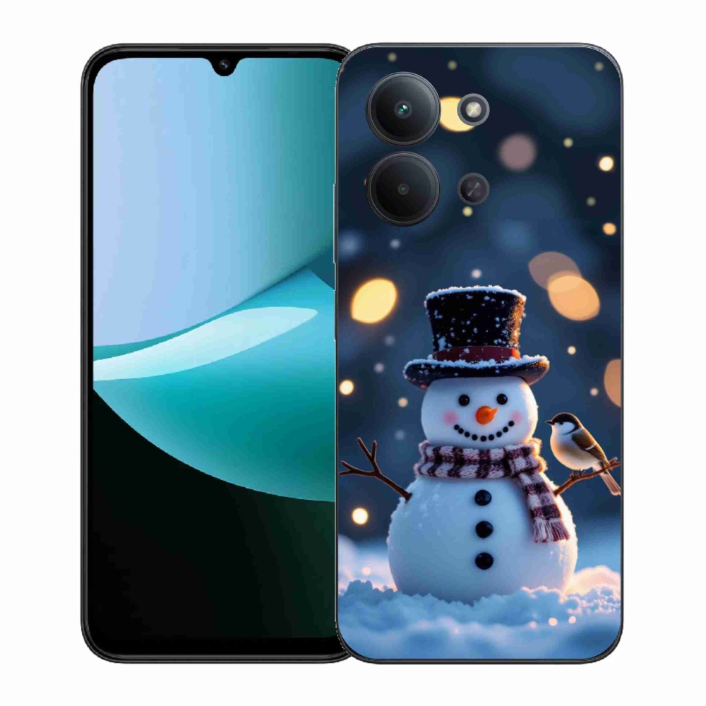 Gél borítás mmCase a Xiaomi Poco C85 (171mm)/Redmi 15C (171mm) - karácsonyi hóemberhez