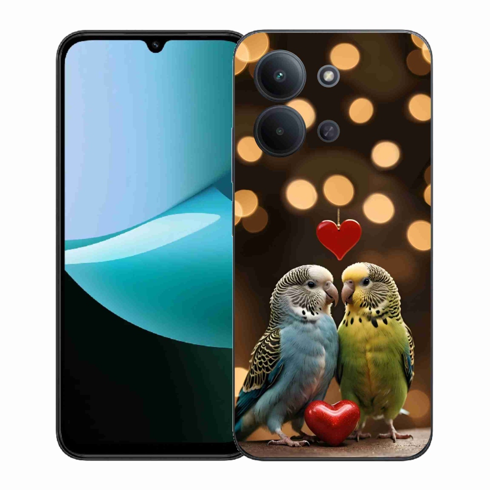 Gél borítás mmCase a Xiaomi Poco C85 (171mm)/Redmi 15C (171mm) számára - szerelmes papagájok