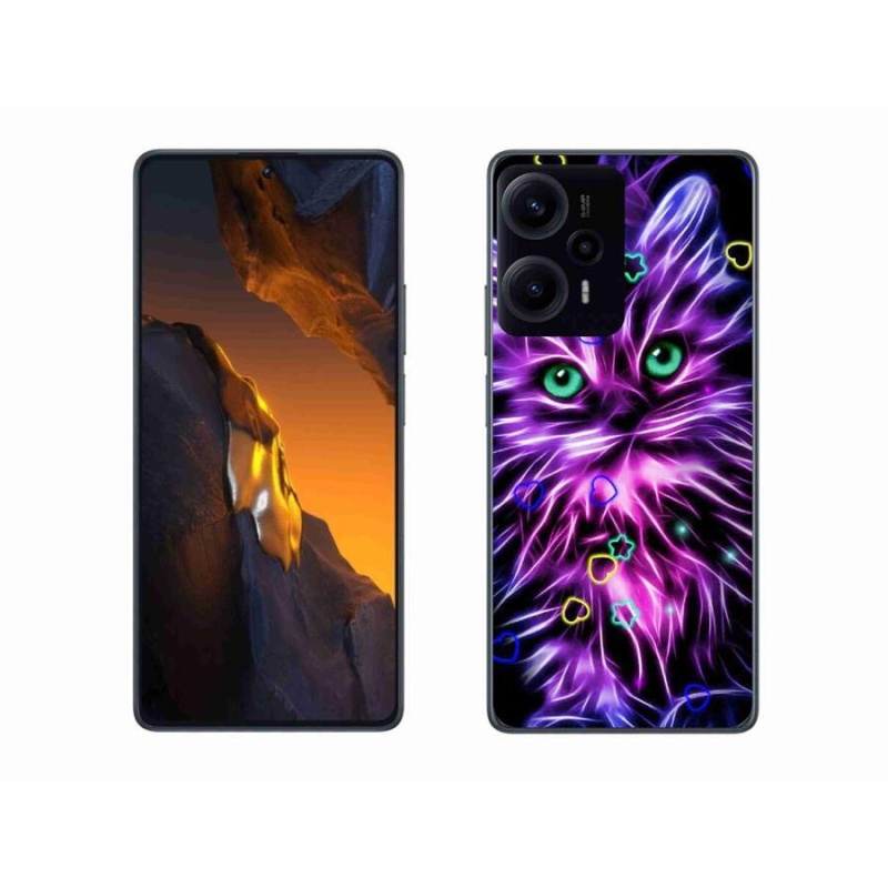 Gél borítás mmCase a Xiaomi Poco F5 készülékhez - absztrakt macska