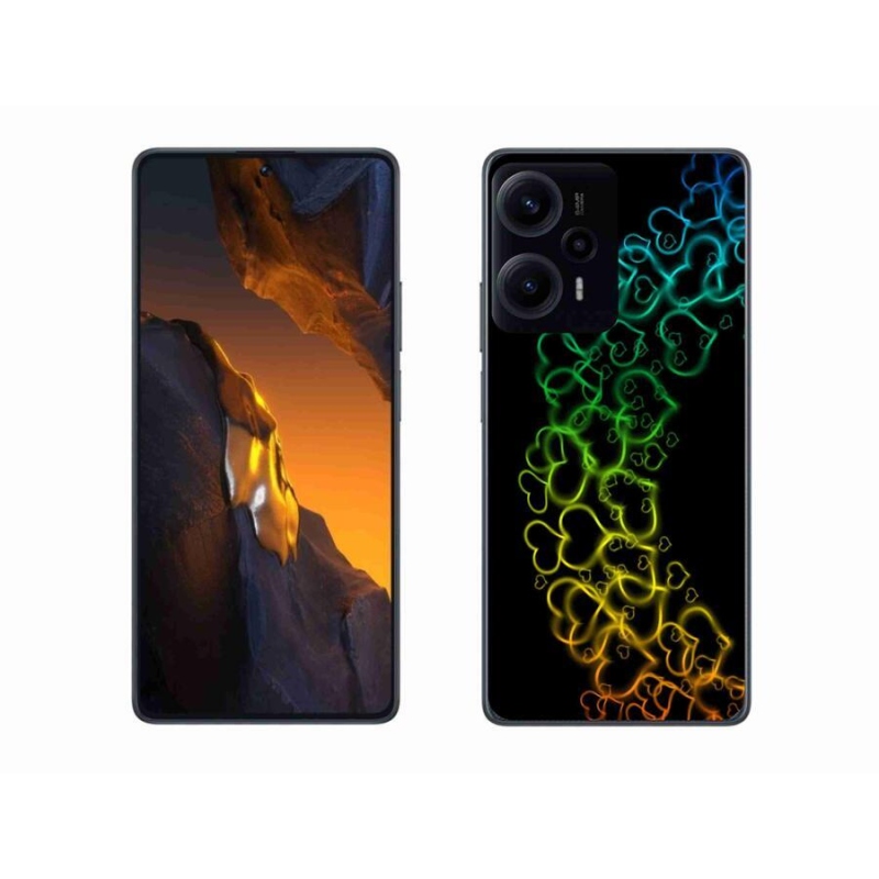 Gél borítás mmCase a Xiaomi Poco F5 készülékhez - színes szívek