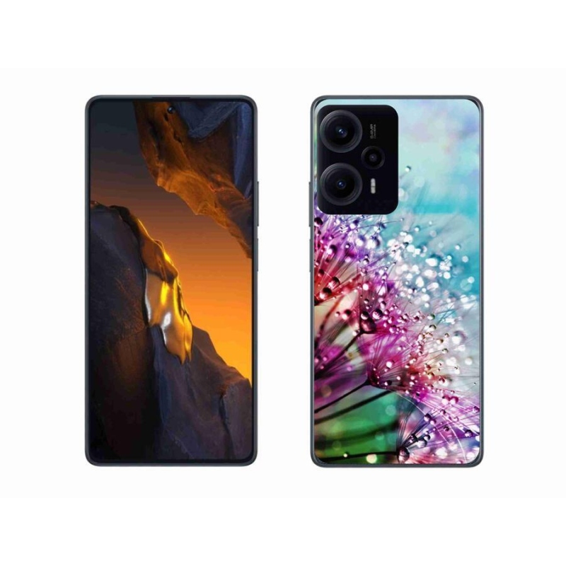 Gél borító mmCase a Xiaomi Poco F5-hez - színes virágok