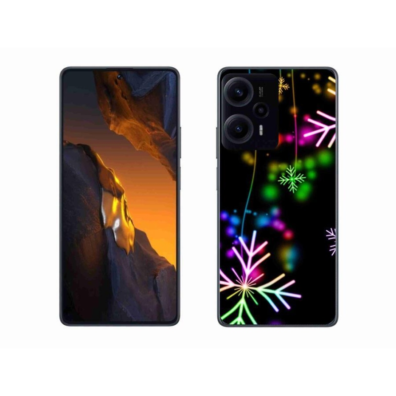 Gél borítás mmCase a Xiaomi Poco F5 készülékhez - színes pelyhekkel