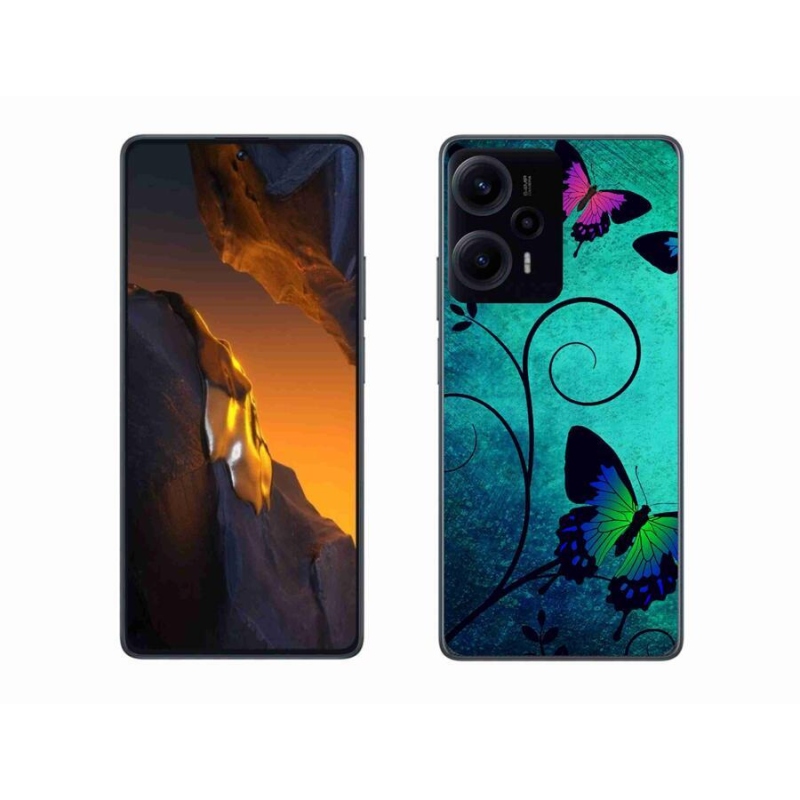 Gél borítás mmCase a Xiaomi Poco F5 készülékhez - színes pillangók