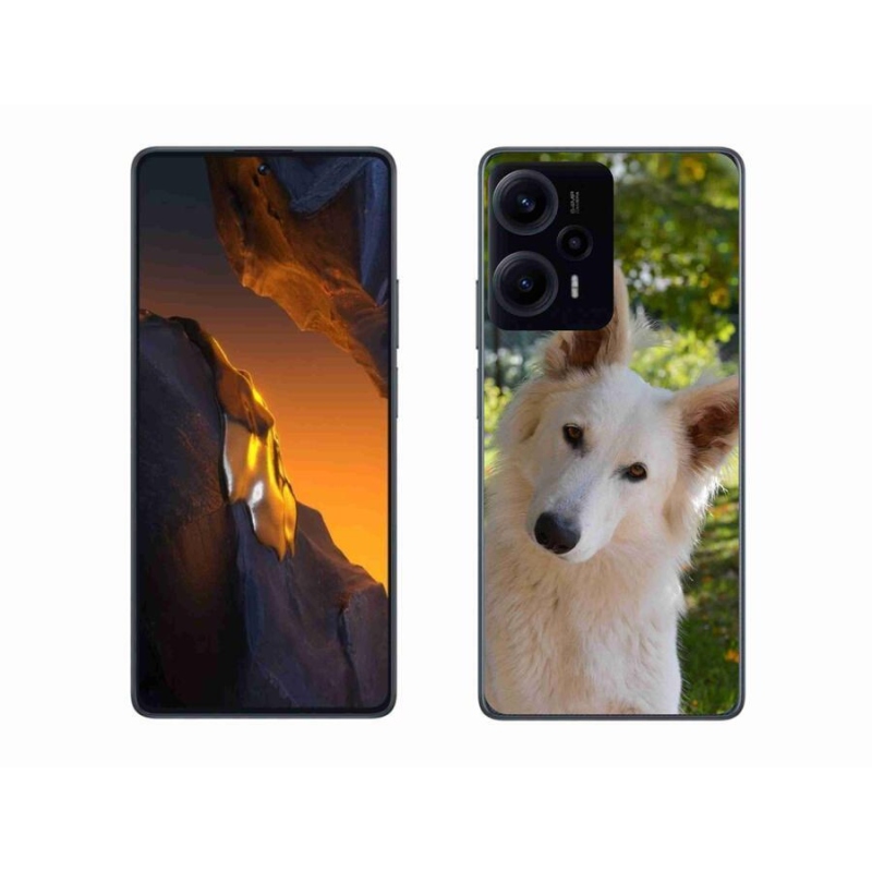 Gél borítás mmCase a Xiaomi Poco F5-hez - fehér Svájci juhász 1