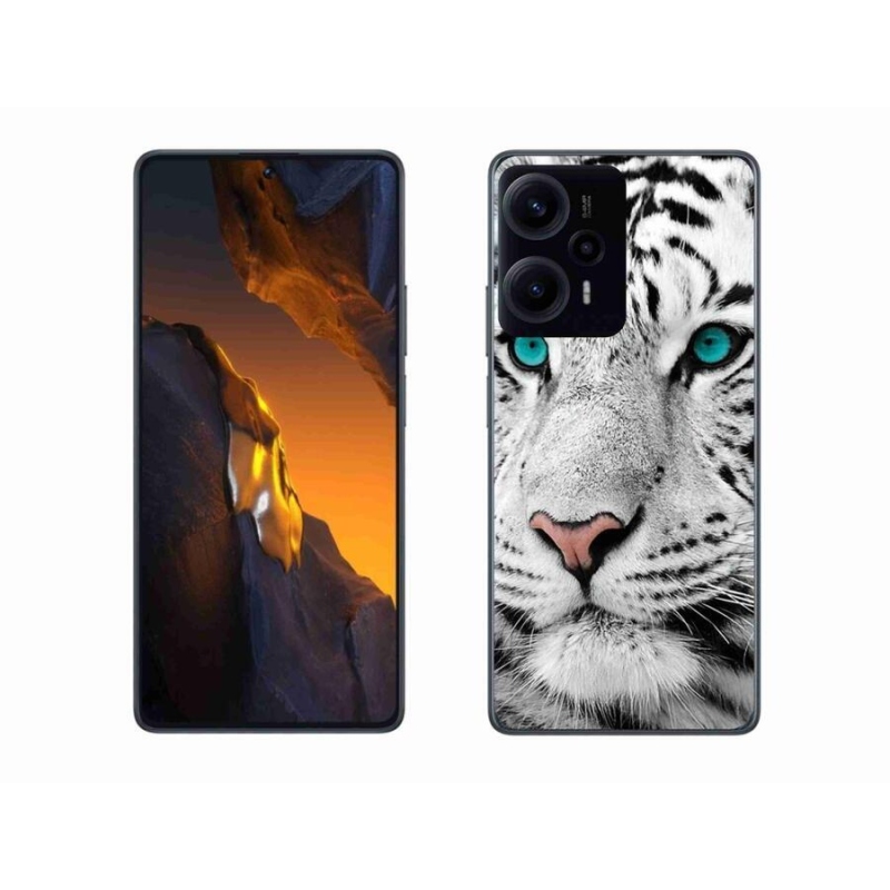 Gél borítás mmCase a Xiaomi Poco F5 készülékhez - fehér tigris