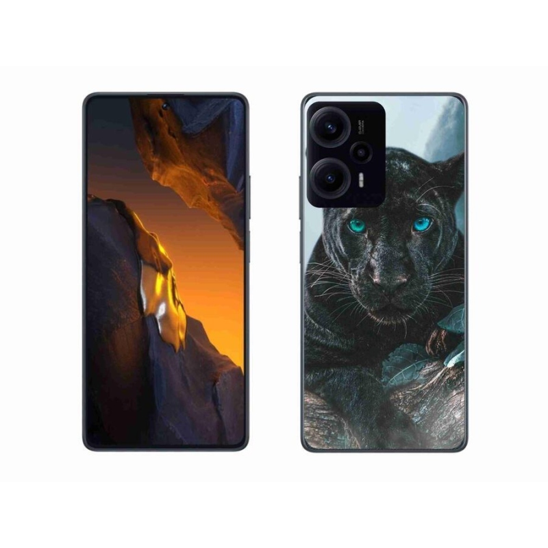 Gél borítás mmCase a Xiaomi Poco F5 készülékhez - fekete párduc