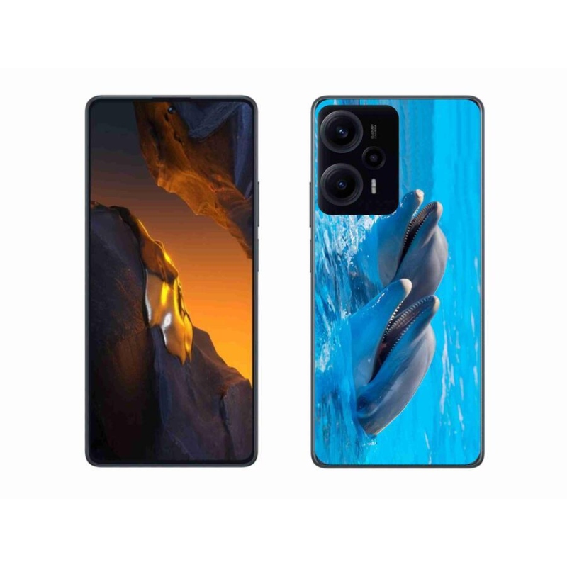 Gél borító mmCase a Xiaomi Poco F5 készülékhez - delfinek