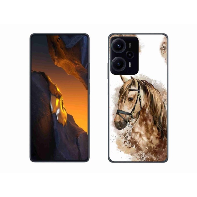 Gél borítás mmCase a Xiaomi Poco F5 készülékhez - barna rajzfilm ló