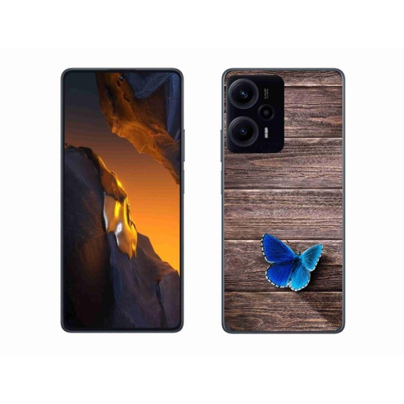 Gél borítás mmCase a Xiaomi Poco F5-hez - kék pillangó 1