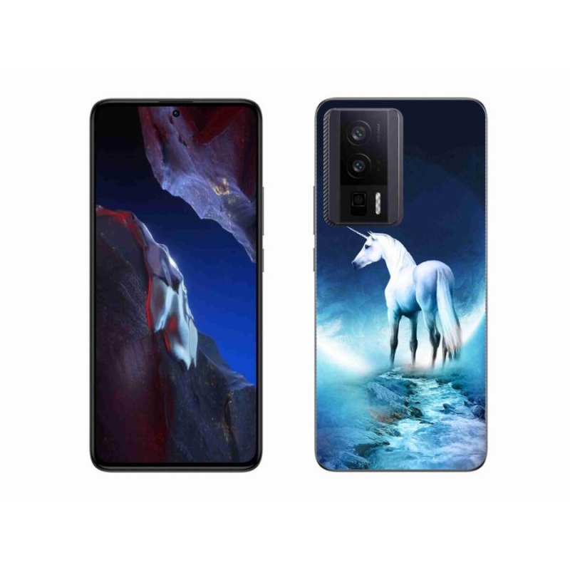 Gél borítás mmCase a Xiaomi Poco F5 Pro számára - fehér egyszarvú