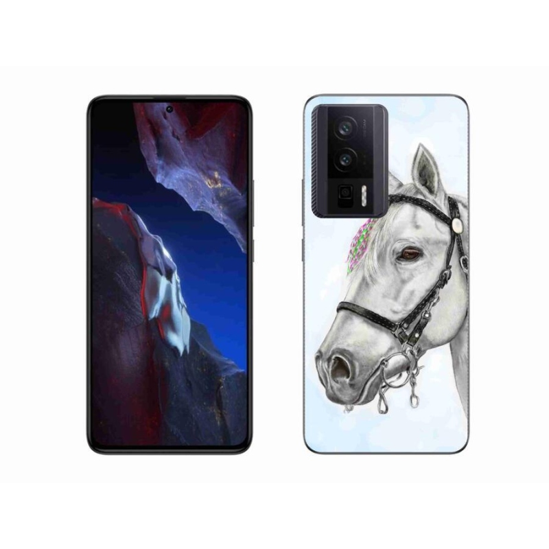 Gél borítás mmCase a Xiaomi Poco F5 Pro számára - fehér ló 1