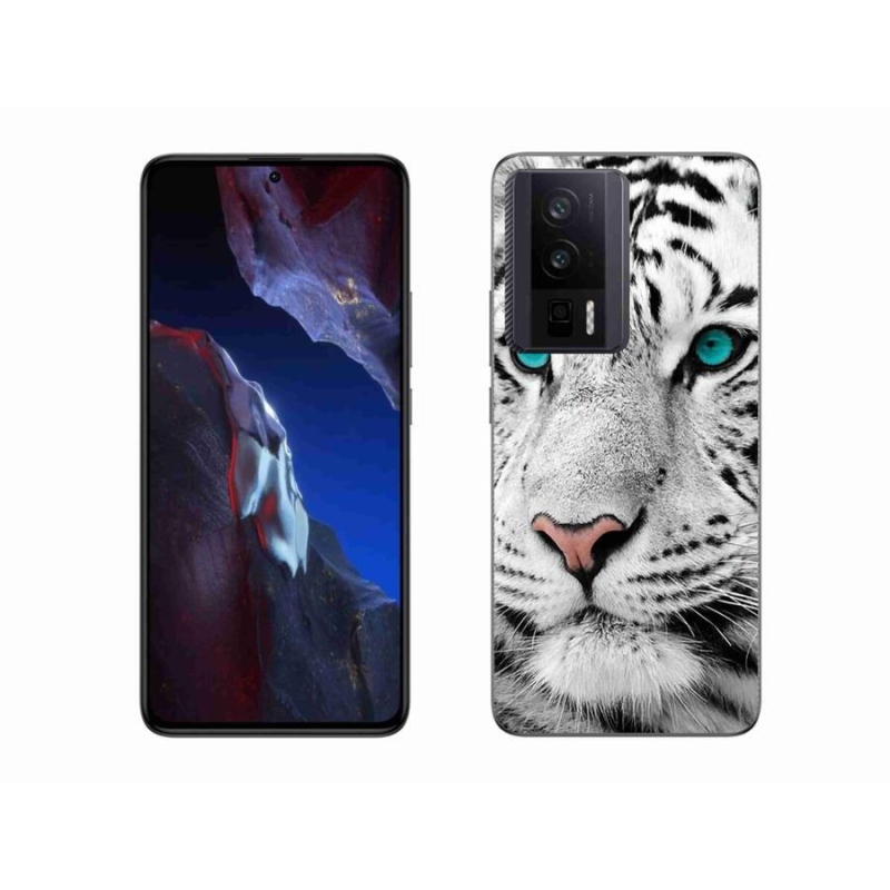 Gél borítás mmCase a Xiaomi Poco F5 Pro számára - fehér tigris
