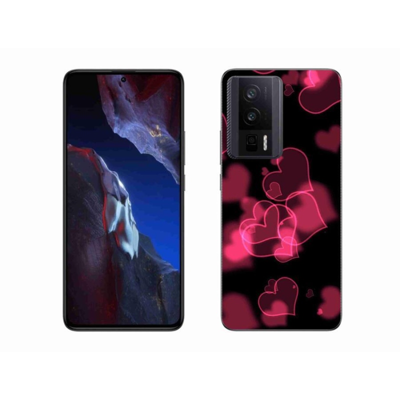 Gél borítás mmCase a Xiaomi Poco F5 Pro készülékhez - piros szívek