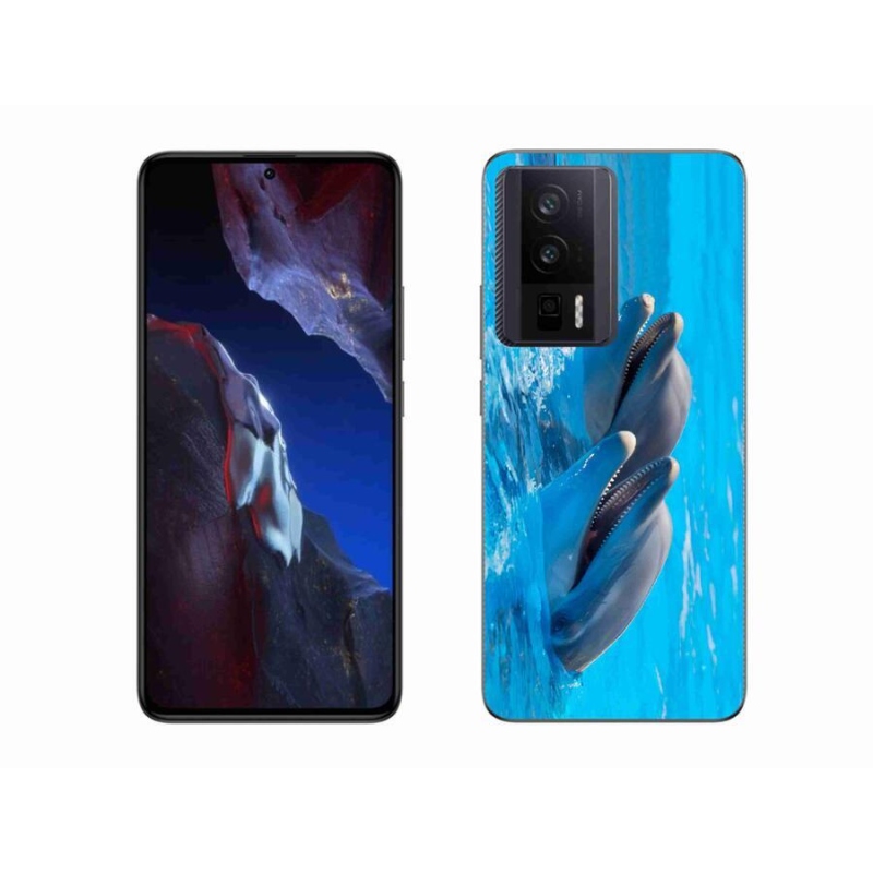 Gél borítás mmCase a Xiaomi Poco F5 Pro számára - delfinek