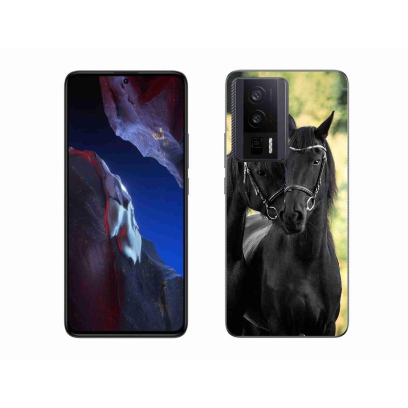 Gél borítás mmCase a Xiaomi Poco F5 Pro számára - két fekete ló