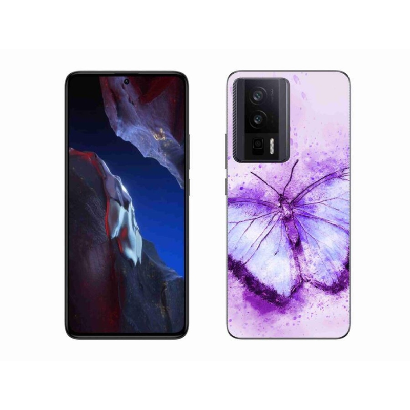 Gél borítás mmCase a Xiaomi Poco F5 Pro számára - lila pillangó