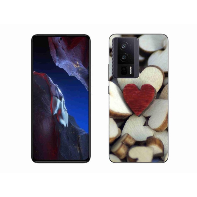 Gél borítás mmCase a Xiaomi Poco F5 Pro készülékhez - gravírozott piros szív
