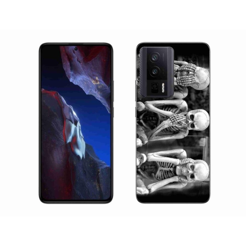 Gél borítás mmCase a Xiaomi Poco F5 Pro számára - csontvázak