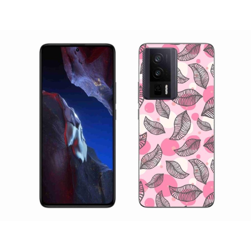 Gél borítás mmCase a Xiaomi Poco F5 Pro számára - rajzfilmes hulló levelek