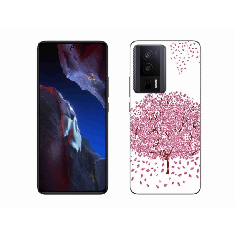 Gél borítás mmCase a Xiaomi Poco F5 Pro számára - rajzfilmfa levelekkel