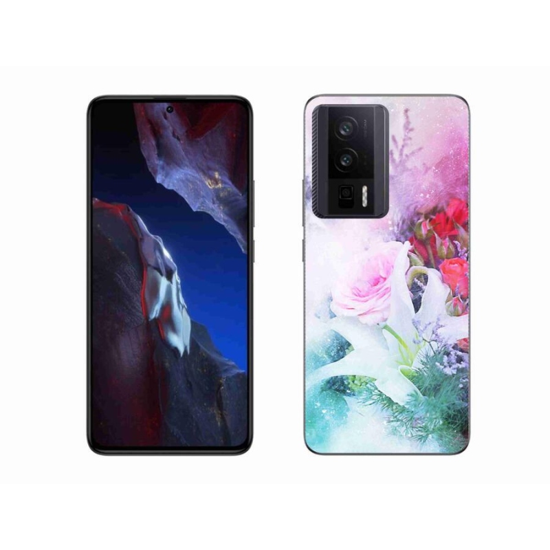 Gél borítás mmCase a Xiaomi Poco F5 Pro számára - virágok 4