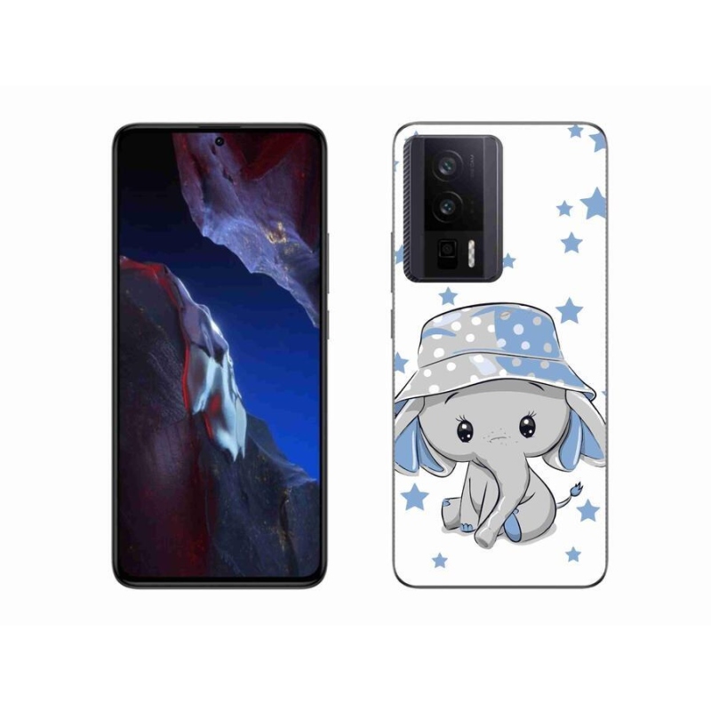 Gél borítás mmCase a Xiaomi Poco F5 Pro készülékhez - kék elefánt