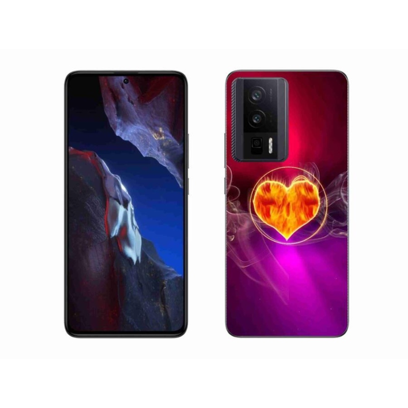 Gél borítás mmCase a Xiaomi Poco F5 Pro számára - tüzes szív