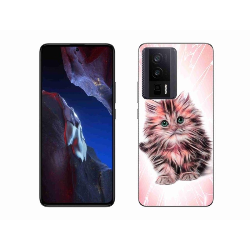 Gél borítás mmCase a Xiaomi Poco F5 Pro számára - aranyos cica