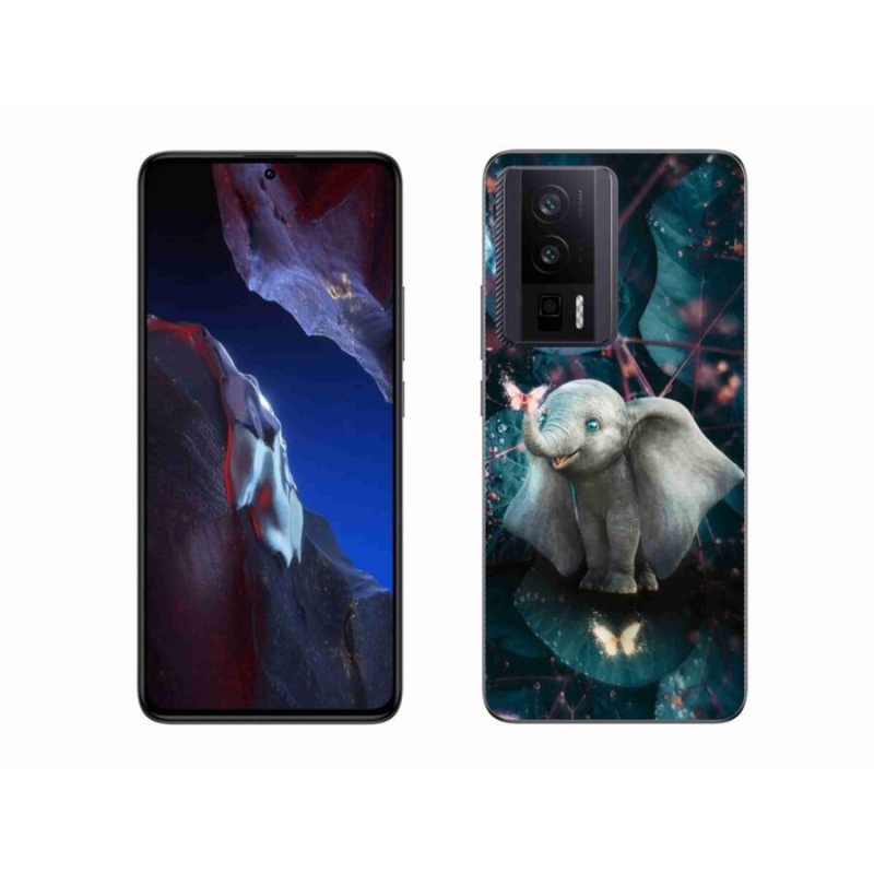 Gél borítás mmCase a Xiaomi Poco F5 Pro számára - aranyos elefánt