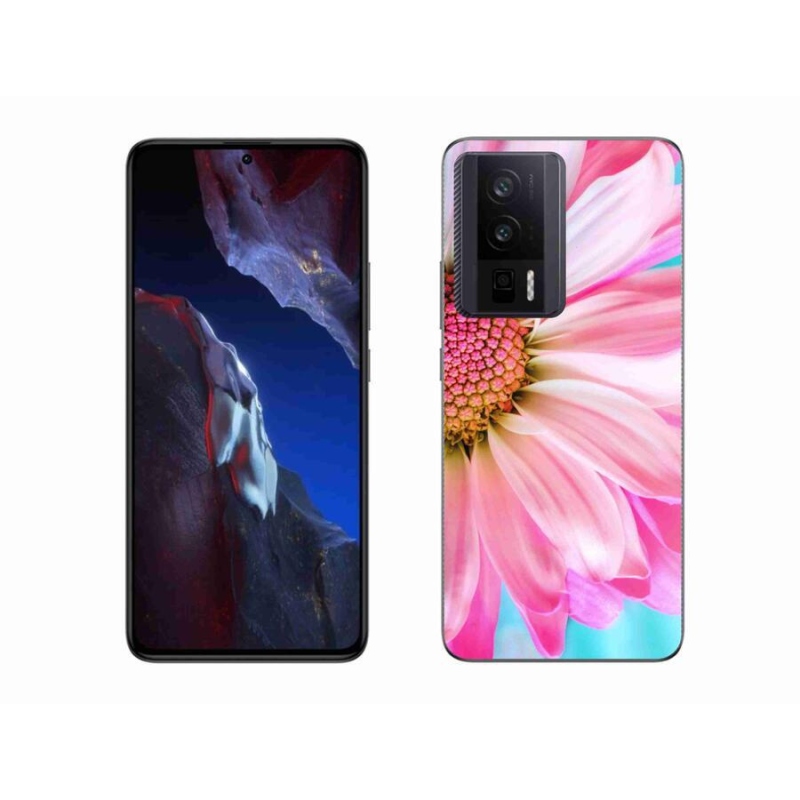 Gél borítás mmCase a Xiaomi Poco F5 Pro készülékhez - rózsaszín virág
