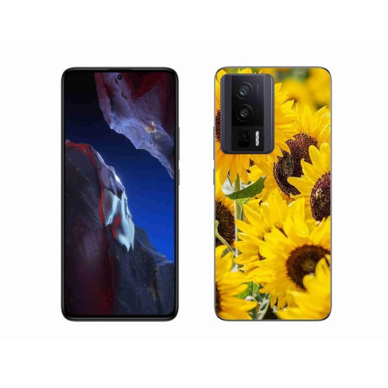Gél borítás mmCase a Xiaomi Poco F5 Pro számára - napraforgó