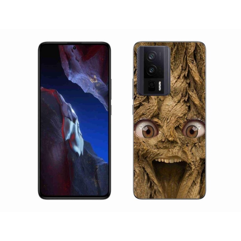 Gél borító mmCase a Xiaomi Poco F5 Pro számára - boldog fa szemekkel