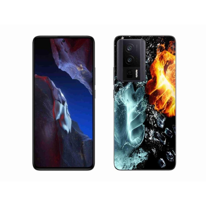 Gél borítás mmCase a Xiaomi Poco F5 Pro számára - víz és tűz
