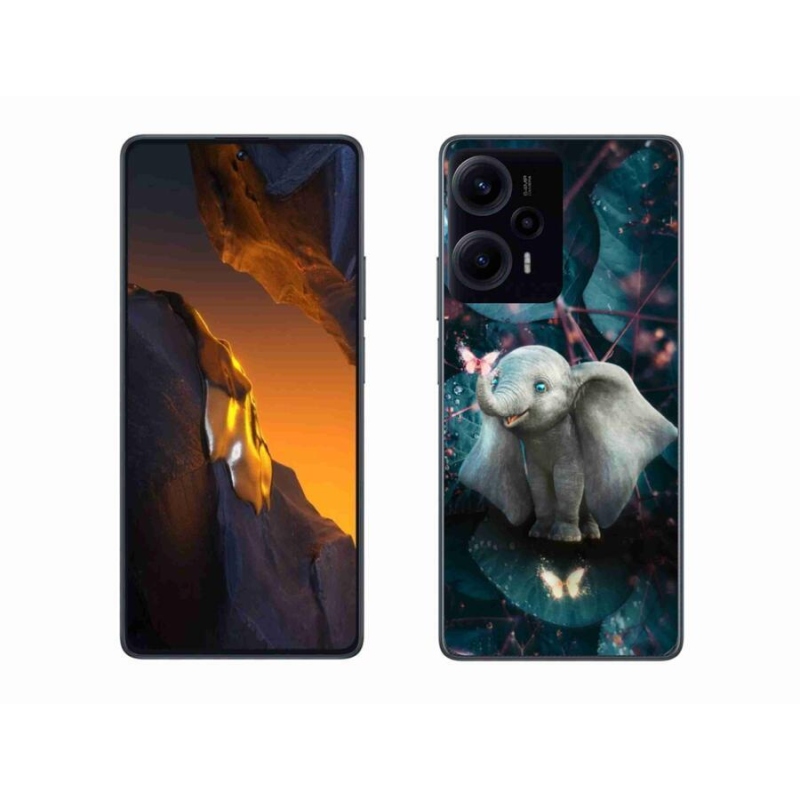 Gél borítás mmCase a Xiaomi Poco F5 készülékhez - aranyos elefánt