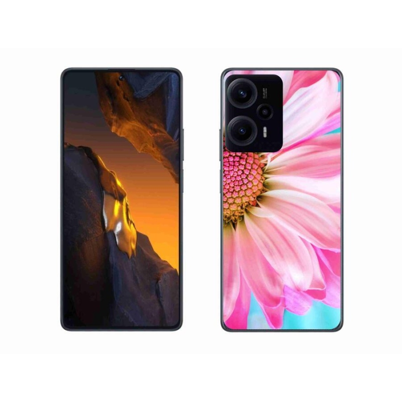 Gél borítás mmCase a Xiaomi Poco F5 készülékhez - rózsaszín virág