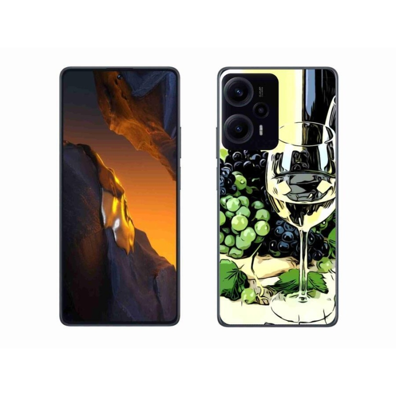 Gél borító mmCase a Xiaomi Poco F5-hez - pohár bor