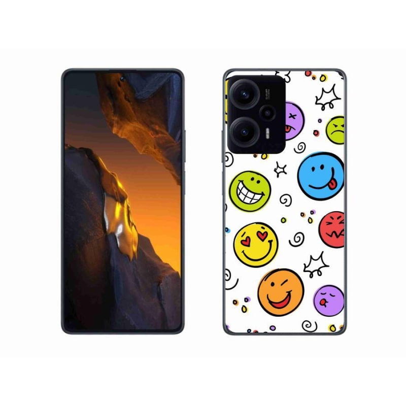 Gél borító mmCase a Xiaomi Poco F5 készülékhez - smiley-k