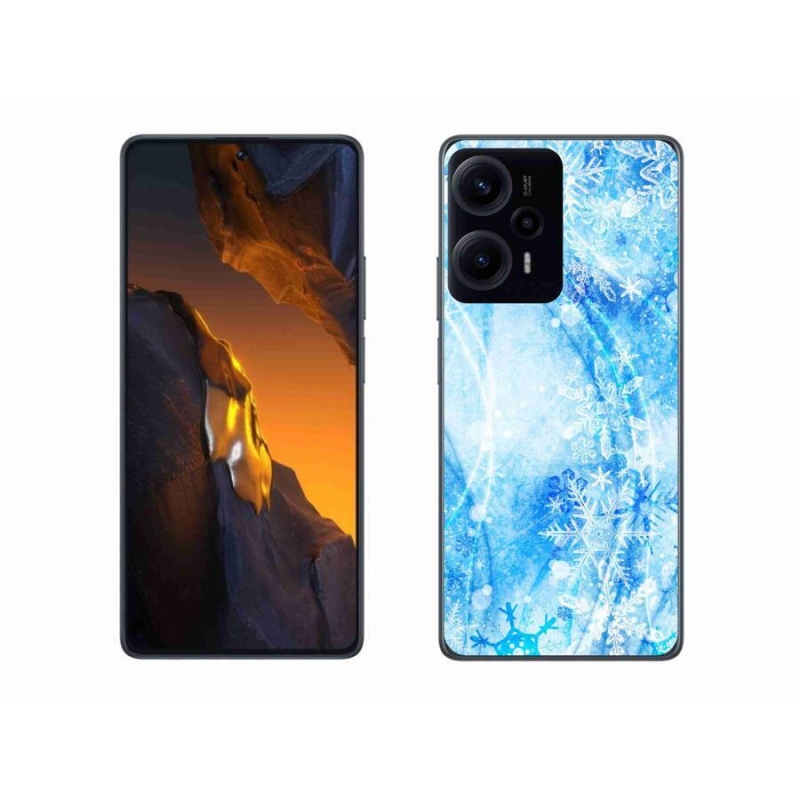 Gél borítás mmCase a Xiaomi Poco F5 készülékhez - hópelyhek