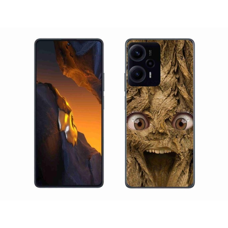 Gél borító mmCase a Xiaomi Poco F5 számára - boldog fa szemekkel