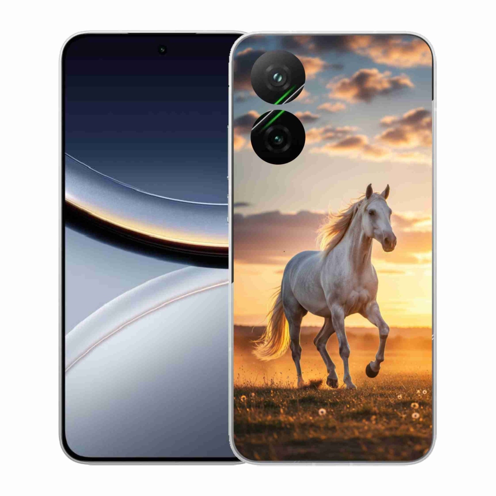 Gél borítás mmCase a Xiaomi Poco F7 5G-hez - futó fehér ló 2
