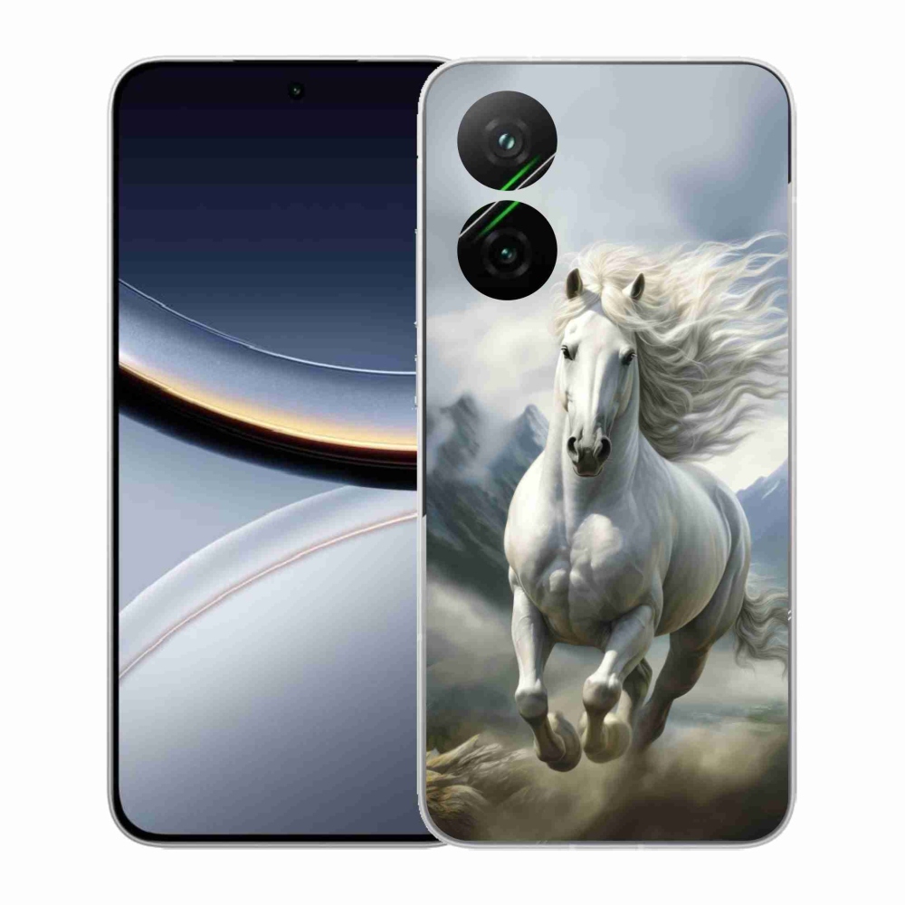 Gél borító mmCase a Xiaomi Poco F7 5G - futó fehér ló 3