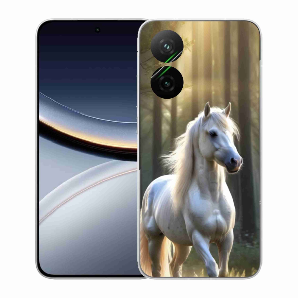 Gél borítás mmCase a Xiaomi Poco F7 5G-hez - fehér ló 3